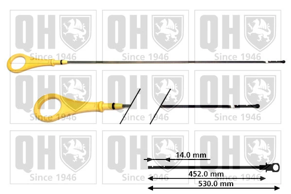 Sonda (indicador) do nível de óleo no motor Ford Fiesta Mk6 CB1