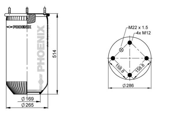 Compre 813MB Continental/Siemens Coxim pneumático (suspensão de lâminas pneumática) do eixo traseiro