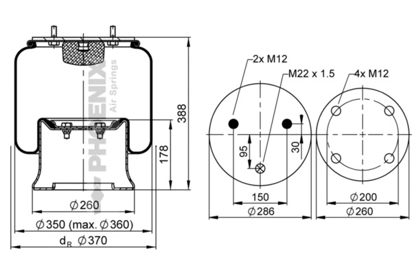 Compre RML74031C Blacktech Coxim pneumático (suspensão de lâminas pneumática) do eixo