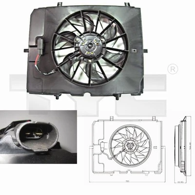Compre Ventilador elétrico de esfriamento montado (motor + roda de aletas) Mercedes E 
