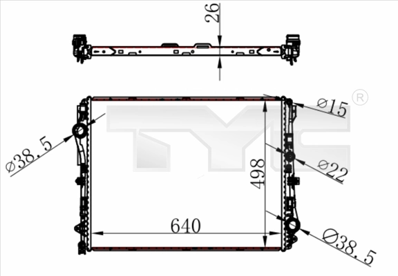 Radiador de esfriamento de motor para Mercedes E C238