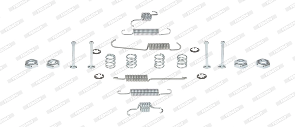  Kit de montagem das sapatas traseiras de tambor Ford Fiesta Mk3 hatchback (GFJ) (1989 - 1995) Mk3