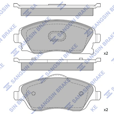 Sapatas do freio dianteiras de disco Opel Corsa C F08, F68