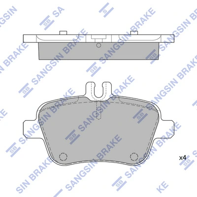  Sapatas do freio traseiras de disco Mercedes A hatchback (W176) (2012 - 2018) 