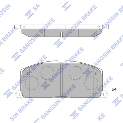 Sapatas do freio dianteiras de disco para Toyota Corolla FX E8B