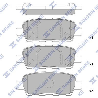 Sapatas do freio traseiras de disco Suzuki 5580077K05000