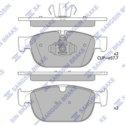  Sapatas do freio dianteiras de disco Volvo XC90 II SUV (256) (2014 - 2026) II