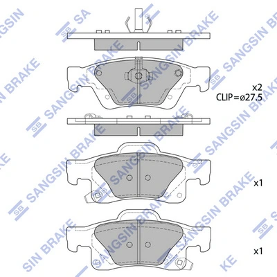 Compre K2AMV4386AC Fiat/Alfa/Lancia Sapatas do freio traseiras de disco