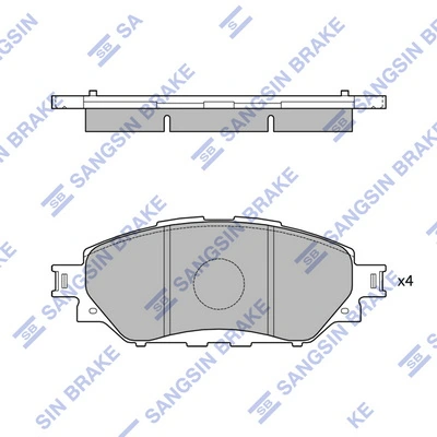 Sapatas do freio dianteiras de disco para Toyota Hilux  GUN12, GUN13