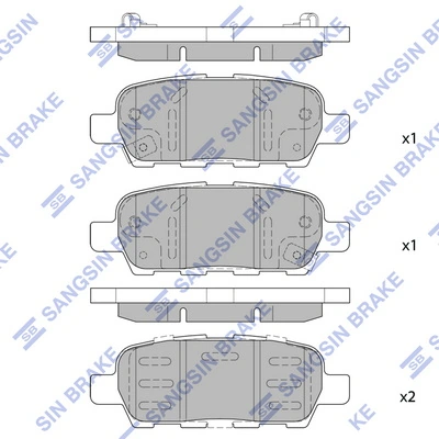 5580077K05000 Suzuki Sapatas do freio traseiras de disco