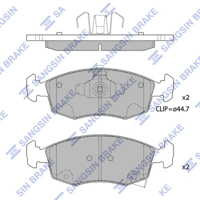 1623056880 Peugeot/Citroen Sapatas do freio dianteiras de disco