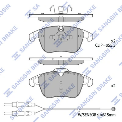 Sapatas do freio dianteiras de disco para Peugeot 407 SW 6E
