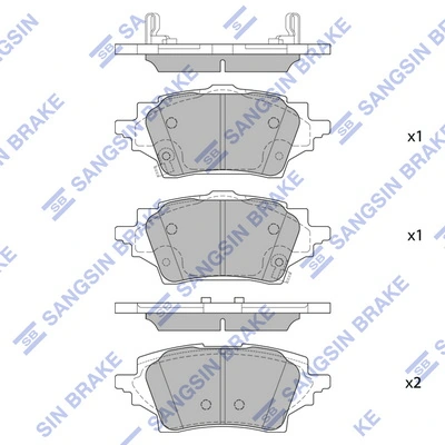  Sapatas do freio traseiras de disco Toyota Corolla carrinha (E21) (2019 - 2026) 