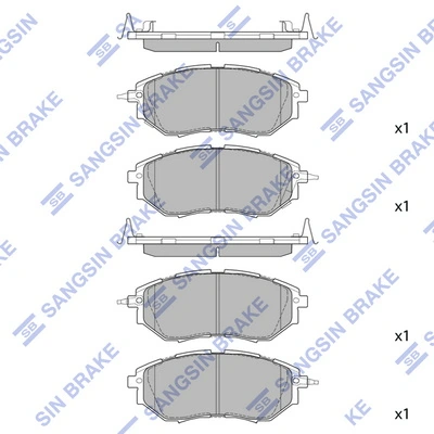 Sapatas do freio dianteiras de disco para Subaru Outback V B15, BS