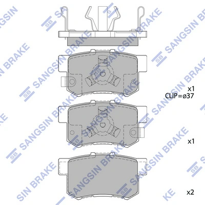 Compre 43022S9A010 Hyundai/Kia Sapatas do freio traseiras de disco