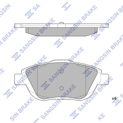  Sapatas do freio dianteiras de disco Peugeot 2008 II SUV (2019 - 2026) II