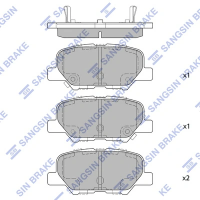 Sapatas do freio traseiras de disco Mazda 6  GJ, GL