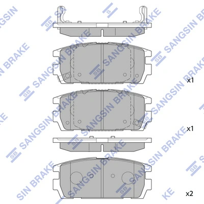 Sapatas do freio traseiras de disco Hyundai Terracan preço, a partir de 24,86 USD