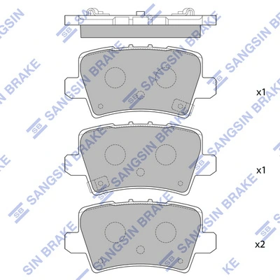 Sapatas do freio traseiras de disco para Honda Civic VIII TYPE R FN
