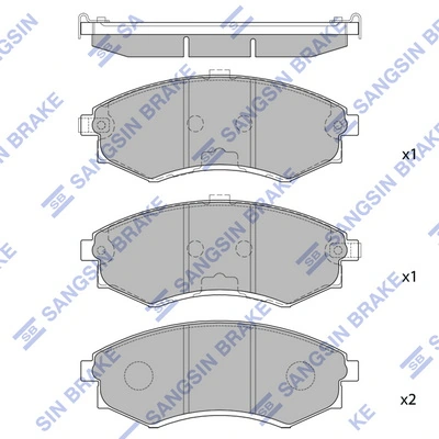 Sapatas do freio dianteiras de disco Hyundai/Kia SP1111 preço, a partir de 28,19 USD