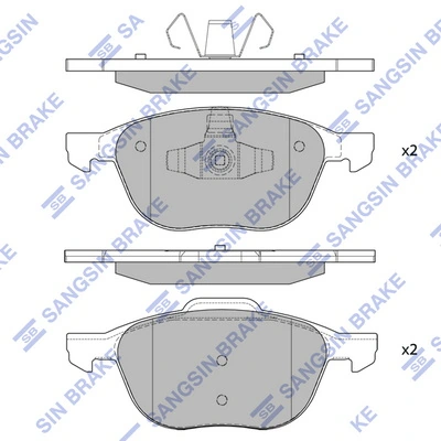 Sapatas do freio dianteiras de disco Mazda 3  BK12