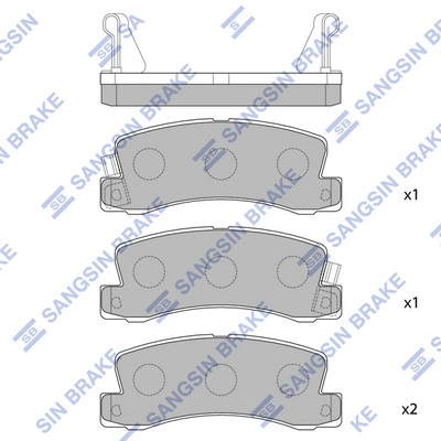 Sapatas do freio dianteiras de disco para Toyota Corolla  E9