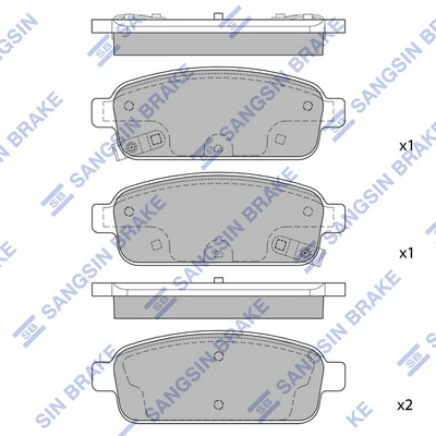 95530021 General Motors Sapatas do freio traseiras de disco