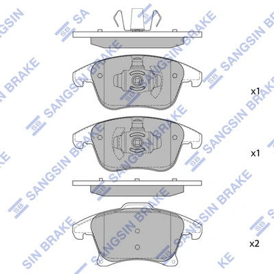 Sapatas do freio dianteiras de disco para Ford Galaxy III CK