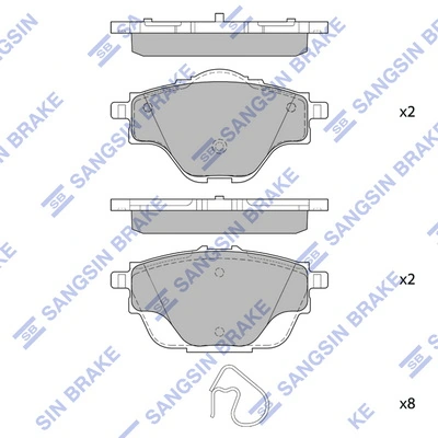 Sapatas do freio traseiras de disco Peugeot/Citroen 1647860380