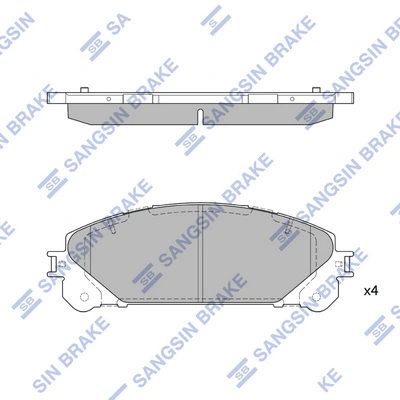  Sapatas do freio dianteiras de disco Toyota Rav4 SUV (A5, H5) (2018 - 2025) 