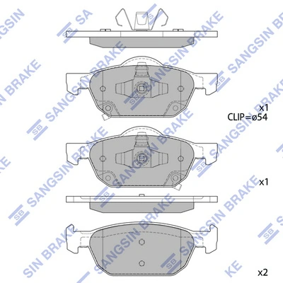 Sapatas do freio dianteiras de disco para Honda Accord VIII CW