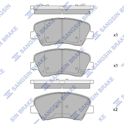Sapatas do freio dianteiras de disco para Hyundai I30  PD
