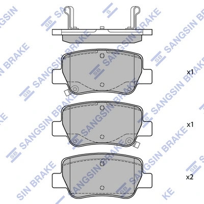 Sapatas do freio traseiras de disco para Toyota Avensis III T27