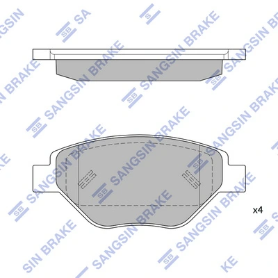 Compre 410609192R Nissan/Infiniti Sapatas do freio dianteiras de disco