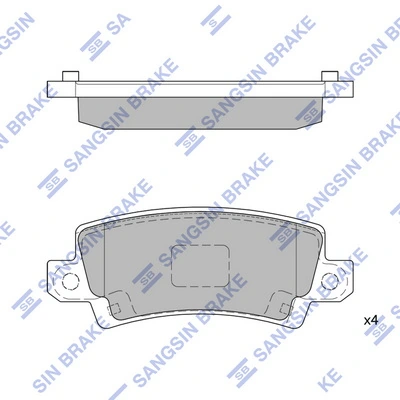  Sapatas do freio traseiras de disco Toyota Corolla sedan (E11) (1997 - 2001) 