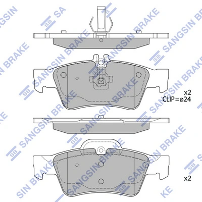  Sapatas do freio traseiras de disco Mercedes E sedan (W211) (2002 - 2008) 