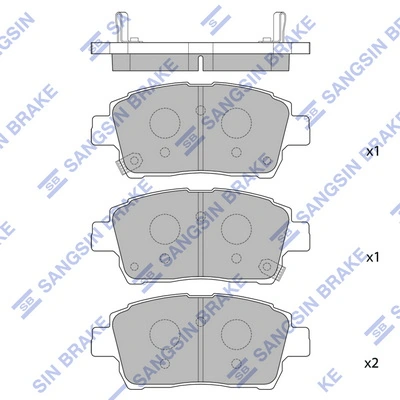 Sapatas do freio dianteiras de disco para Toyota Prius  NHW20