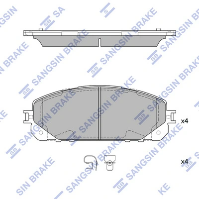 K68227573AC Fiat/Alfa/Lancia Sapatas do freio dianteiras de disco