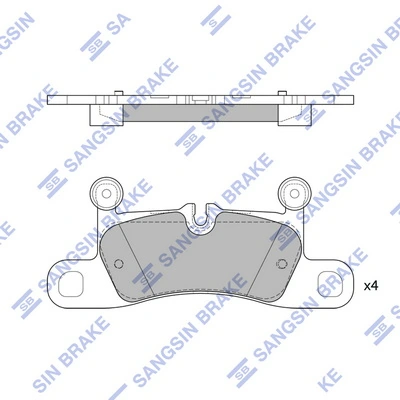  Sapatas do freio traseiras de disco Volkswagen Touareg II SUV (7P5, 7P6) (2010 - 2017) II