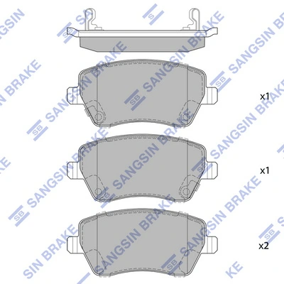  Sapatas do freio dianteiras de disco Renault DUSTER I SUV (HS) (2010 - 2026) I