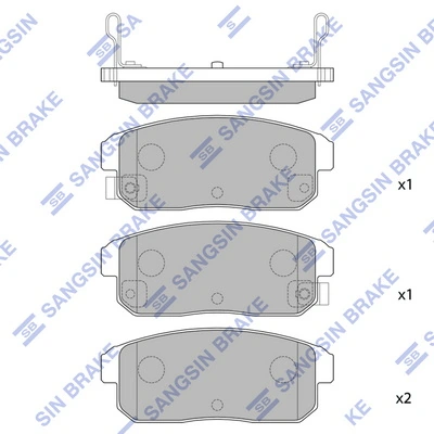Sapatas do freio traseiras de disco Nisshinbo PF2224 preço, a partir de 35,43 USD