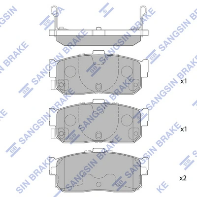 Sapatas do freio traseiras de disco Nissan Sunny III N14