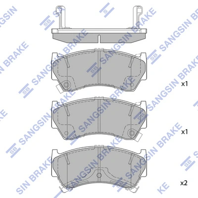 Sapatas do freio dianteiras de disco Suzuki Baleno  EG