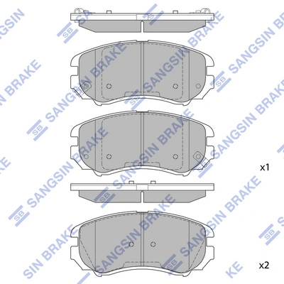 Sapatas do freio dianteiras de disco para Hyundai Elantra IV HD