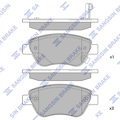 93169254 Peugeot/Citroen Sapatas do freio dianteiras de disco