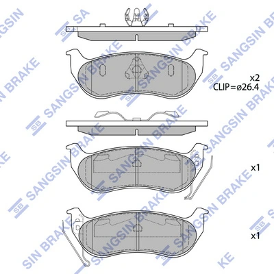Sapatas do freio traseiras de disco 2AMV4882AC Chrysler