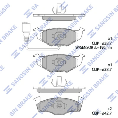 Sapatas do freio dianteiras de disco DP85003 Brembo