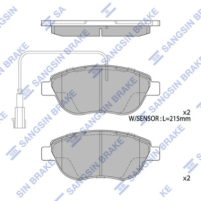 Compre 1617256480 Peugeot/Citroen Sapatas do freio dianteiras de disco
