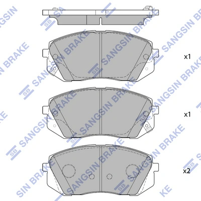 Sapatas do freio dianteiras de disco Hyundai Ix35  LM