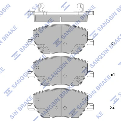 Sapatas do freio dianteiras de disco Fiat 500 X 334